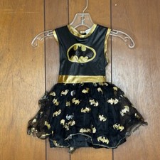 Rubies Batgirl Tutu Dress Girls Small Black Gold Glitter DC Comics Superhero