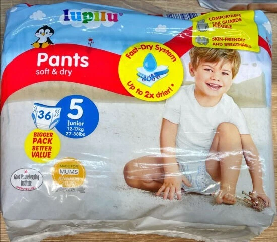 Lupilu Size 5 Junior Active Plus Pants 36 pack