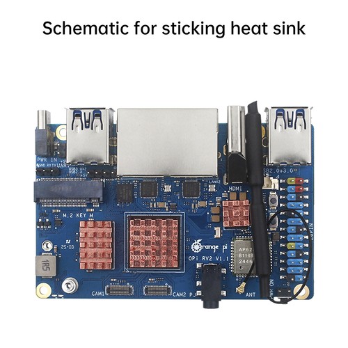 Radiator Orange Pi RV2 Development Board Pure Copper Heat Sink Adhesive CoolerU1 - Bild 2 von 11