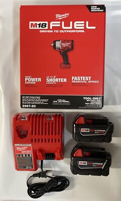 Milwaukee 2967-20 M18 1/2 High Torque Impact w/ 2-5 Amp Batteries + Charger  NEW