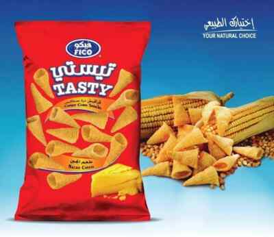 12 X Fico Tasty Crispy Corn Snack Nacho Käse 18 g فيكو شيبس بطعم الجبن
