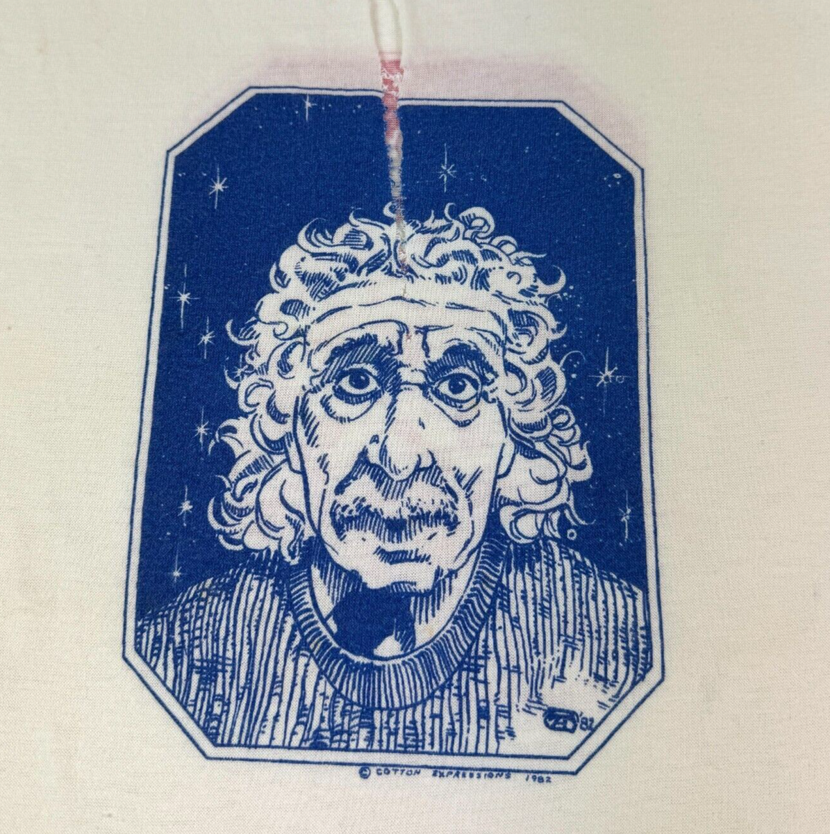 Vintage 80s Albert Einstein Science Ringer Tee Shirt 1982 Cartoon 