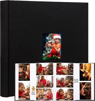 600 Pockets Photo Album 4x6 with Writing Space, Large Capacity Black