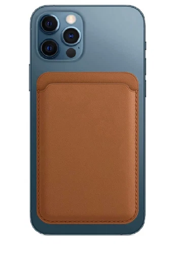 Magnetic Card Wallet Holder in Brown with MagSafe for iPhone