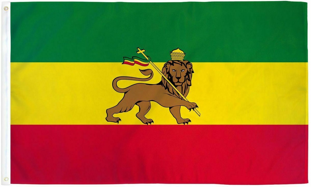 Ethiopia Flag 3x5 ft Ethiopian Lion of Judah Rastafarian Rasta