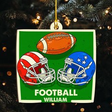Customized Football Ornaments for Christmas Tree Personalized Christmas Ornament