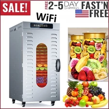 20 Trays WiFi Commercial Food Dehydrators 1800W Stainless Steel Dryer Machine