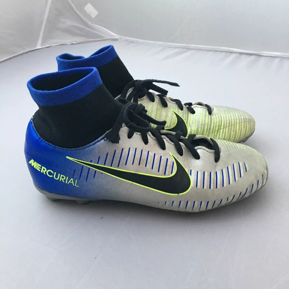 Nike 4.5Y Blue Chrome Neymar Soccer Shoes 921506-407 eBay