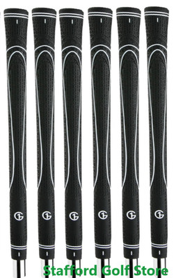 Grip One CR X-Track Golf Grips Standard Size 60 Round Black/White Set Of 6
