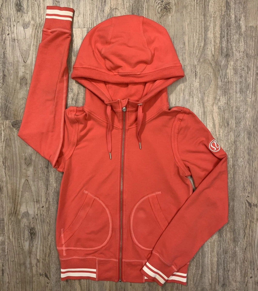 Lululemon Athletic Full Zip Hooded Jacket Hoodie Womens Size 6 Red Color!