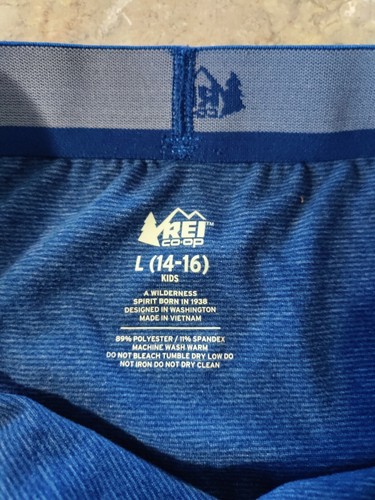 REI Kids Base Layer Pants Bottoms Polyester Blend LG (14-16)  - Picture 2 of 2