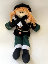 Pilgrim Doll, Cloth Doll, Rag Doll, 14" Tall, CUUTE! Ships Fast