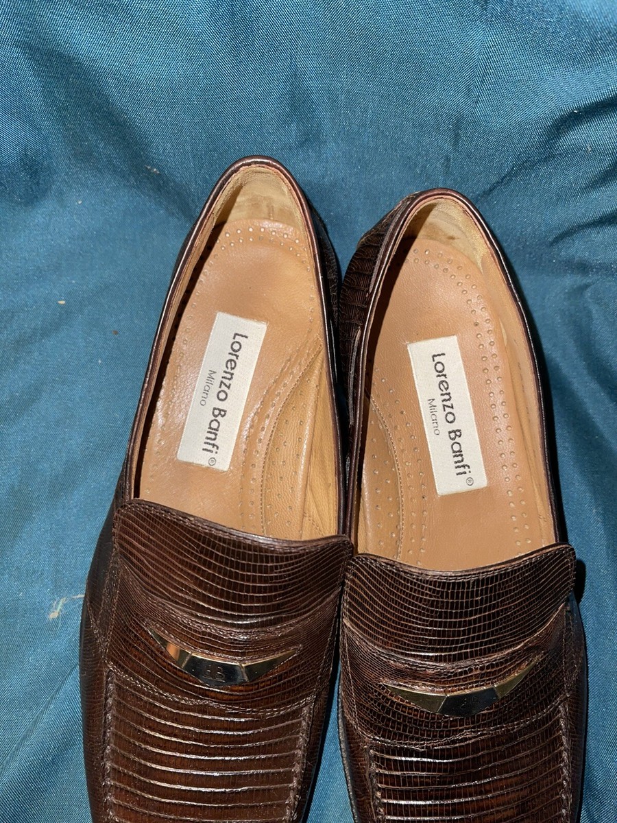 LORENZO BANFI HANDMADE ITALY MENS SIZE 8 M BROWN LEATHER  display picture 3