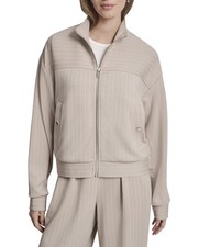 Dkny Full Zip Pinstripe Track Jacket Women's