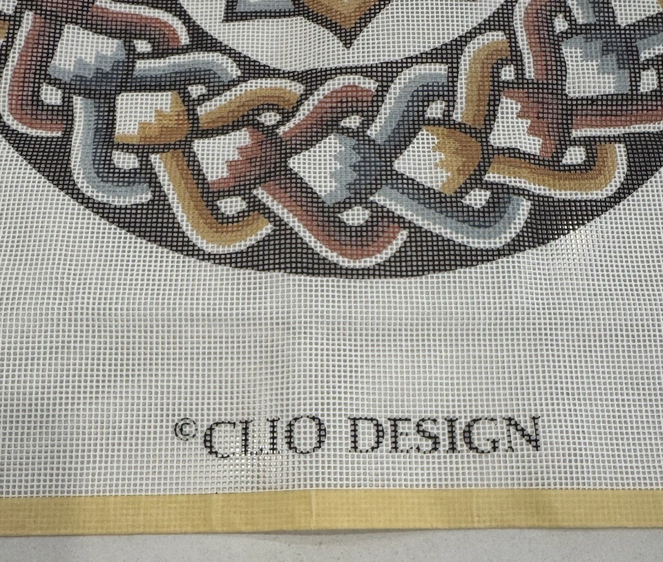 Vintage Clio Design Dorchester Roman  Mosaic Needlepoint Canvas British Museum - Image 3 of 4