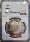 1882-S Morgan Silver Dollar Coin NGC MS 66 ** Very High Grade Proof-Like Look!