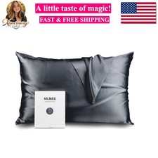Silk Pillowcase for Hair and Skin 100 Pure Mulberry Silk Both Sides Grade 6A...