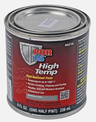New POR-15 44216 High Temperature heat Resistant Paint Manifold Gray 8oz