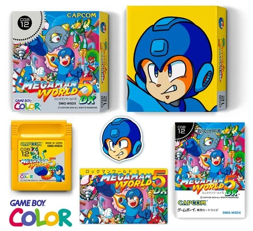 Megaman World 5 DX(Rockman World1 Remake )/ GameboyColor /Rare Game Box Set