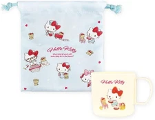 Sanrio Plastic Cup & Drawstring Bag Set Hello Kitty SR-5526608KT