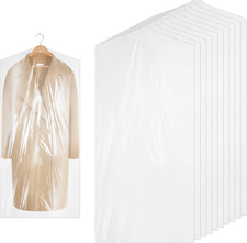 10 Pcs 60x120 cm Clear Plastic Garment Bags for Dry Cleaning and Storage