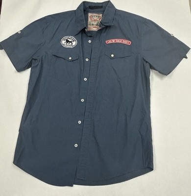 Just A Cheap Shirt Men s Button Up Short Sleeve Patch Shirt  Like My Cheap Shirt