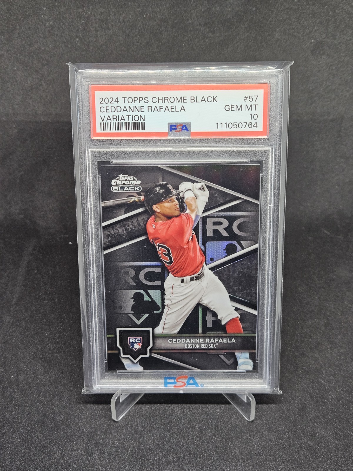 Ceddanne Rafaela 2024 Topps Chrome Black - Rookie Design Variation #57 (RC)