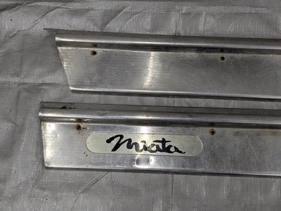 1990-1997 Mazda Miata OEM Metal Chrome Door Sill Left Right Set NA