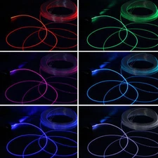 1.5/2/3/4mm Car Home LED Lighting Decor Clear PMMA Side Glow Fiber Optic Cable