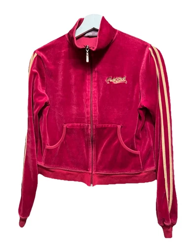 VETEMENTS HALÉ BOB VELLUTO MORBIDO BORDEAUX ZIP TRACK JACKET TAGLIA SMALL PARIS LA