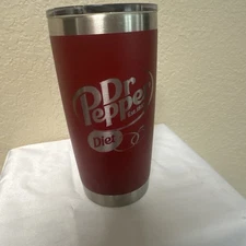 DT DR PEPPER  Yeti Metal Hot or Cold Travel Cups Beverage Tumblers Removable Lid
