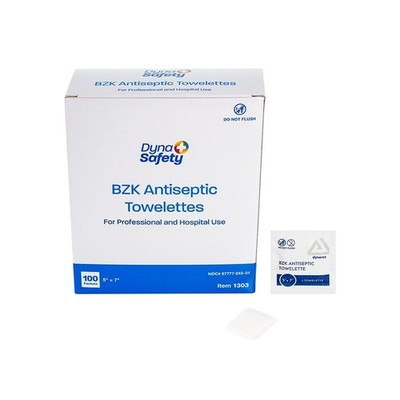 Dynarex, BZK Antiseptic Towelettes, 100 Count