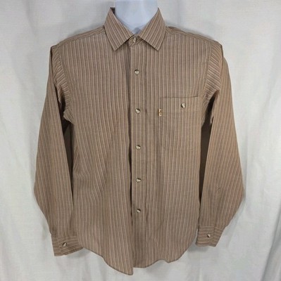 Vtg LEVI'S BIG E Shirt Transitional 1971 Small e Tab Striped Button Down M L/S