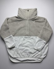 The North Face Fleece Jacket Womens Small Gray 1/4 Zip Pullover Outdoor Warm