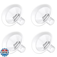 4pc 27mm Oval Flanges Shields Built-in Soft Edges Compatible with Medela/Lans