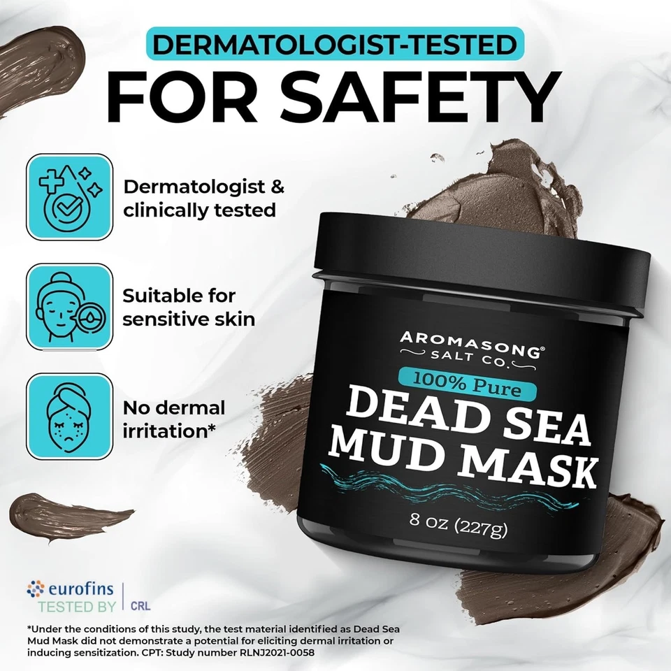 Aromasong 100% Pure Dead Sea Mud Mask for Face and Body - Spa Quality Pore - Image 3 of 4