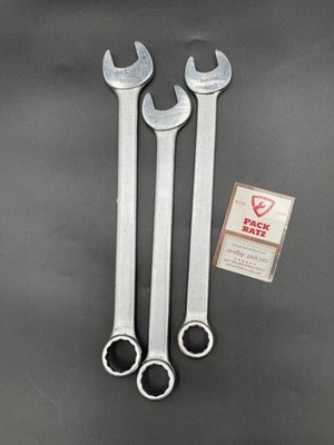 Set Of Three Indestro  Super  Combination Wrenches Made In USA SAE