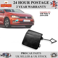 Front Bumper Tow Eye Hook Cover Cap For Volkswagen Polo 2014-2018 6C0807241