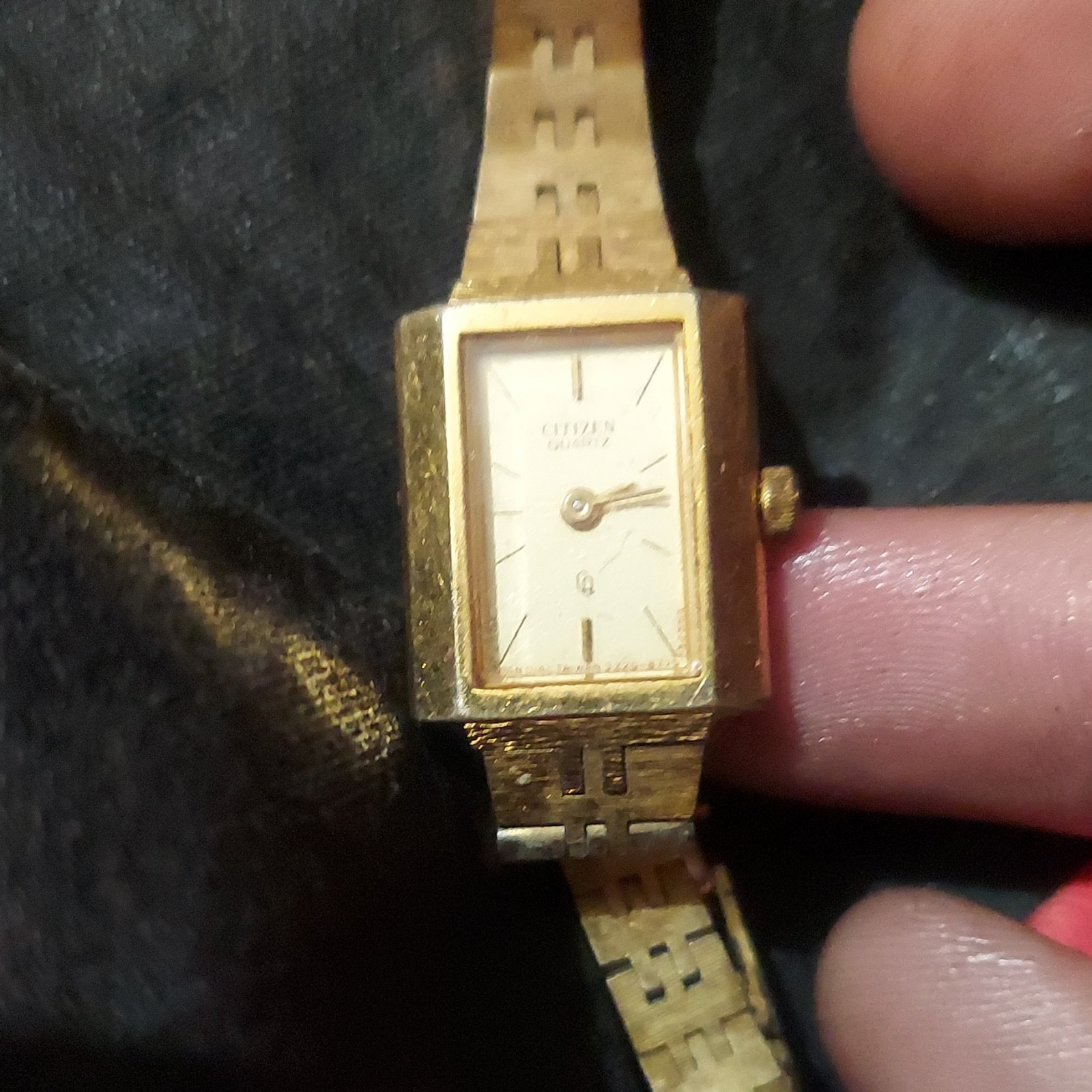 Citizen Gold Rectangular Quartz Analog Dress Watc… - image 2