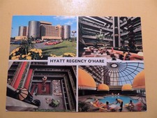 Hyatt Regency O'Hare Hotel Chicago Illinois vintage postcard 