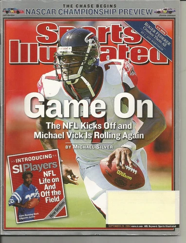 Sports Illustrated Sep 20 2004 Michael Vick cover NFL Atlanta Falcons NASCAR