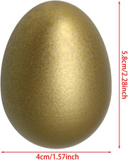 2 PCS Gold Plastic Egg Shakers Set Musical Hand Percussion Shakers Musical Pe...
