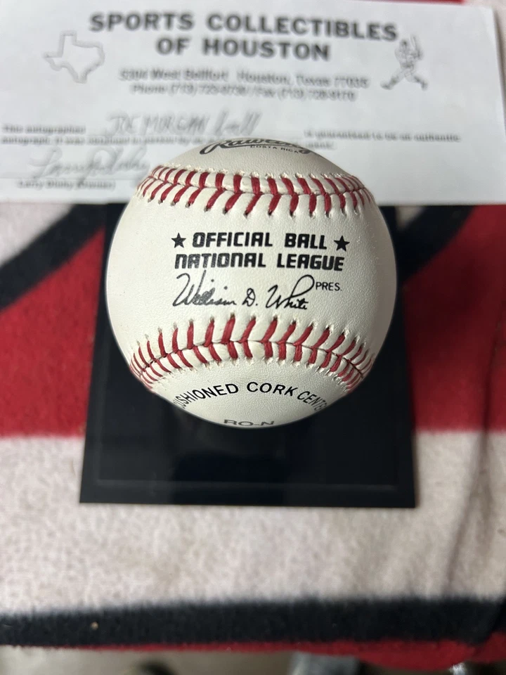 JOE MORGAN FIRMADO AUTO OFICIAL LIGA NACIONAL BÉISBOL CINCINNATI ROJOS Foto 2 de 4