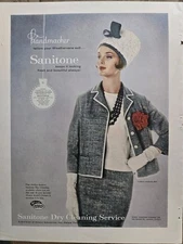 1961 Women's Handmacher wmweathervane suit Sanitone vintage Fashion ad