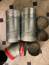 150mm Spiral Ducting Metal 2 x 30cm + Duct Reducers 45' Adaptor Fan 125mm 100