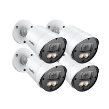 Full Color Night Vision Security Camera, 4pcs 1080P TVI Wired CCTV Surveillan...