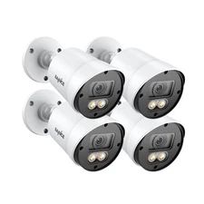 Full Color Night Vision Security Camera, 4pcs 1080P TVI Wired CCTV Surveillan...