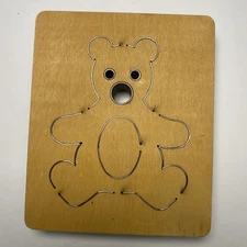Accucut Ellison Wooden Teddy Bear  1A Dies 5X6 Educational Scrapbooking Crafts