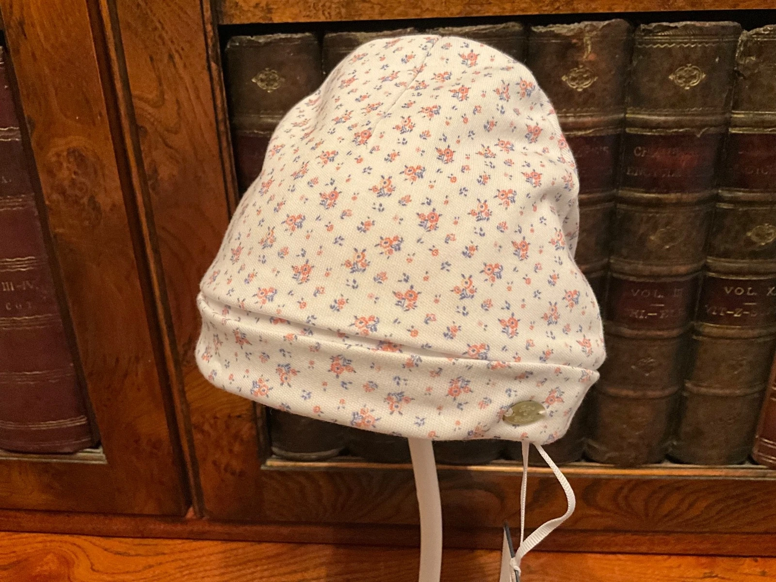 Tartine et Chocolate Pink & White Ditsy Print Beanie Hat - 1-3M - New - RRP £41