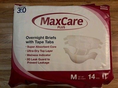 Essentials 360 MaxCare Plus Protective Underwear, Medium 32''-44''  Pk 14